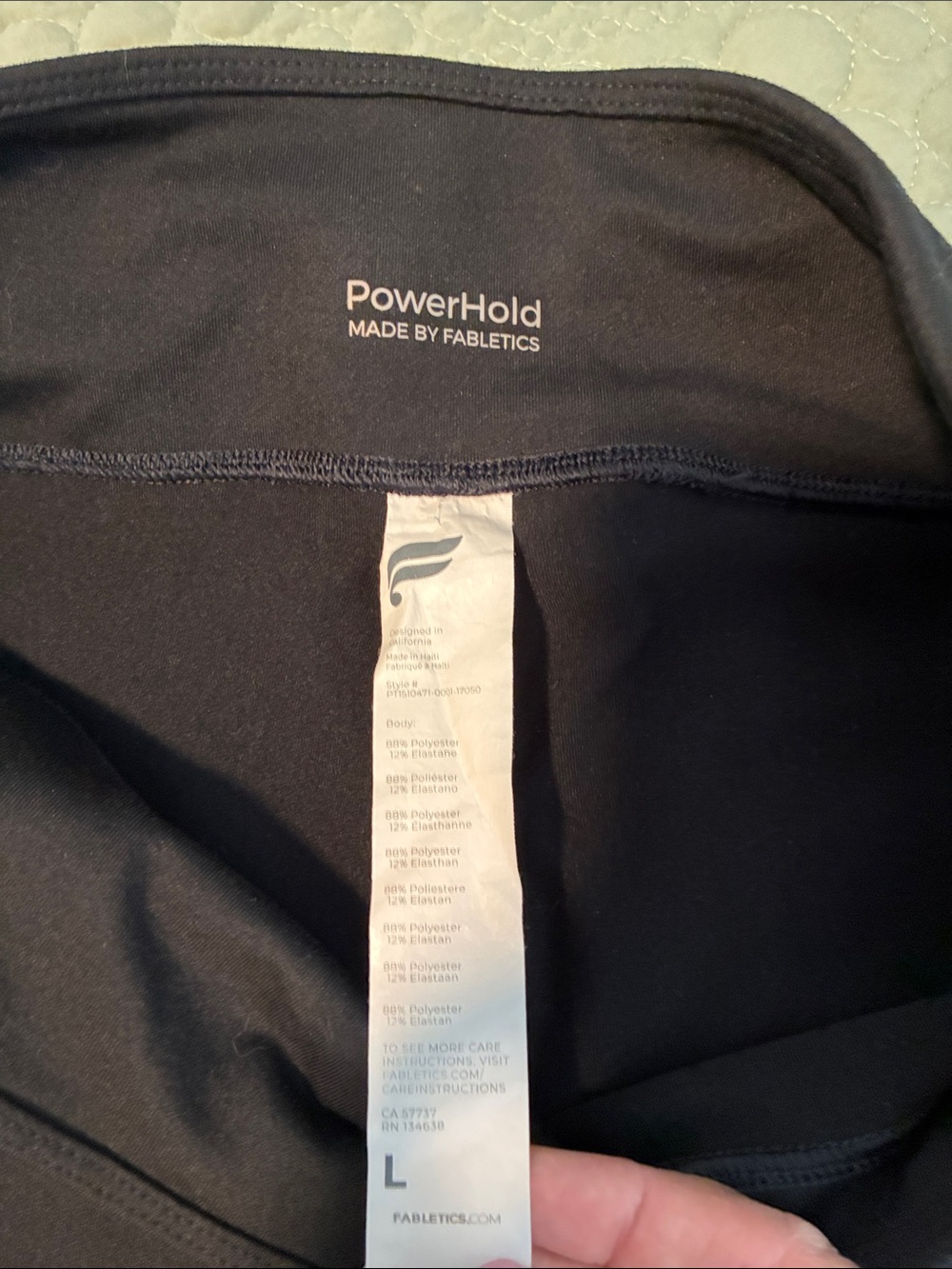 Fabletics Black High-Waist Performance Leggings - Picture 2 of 3